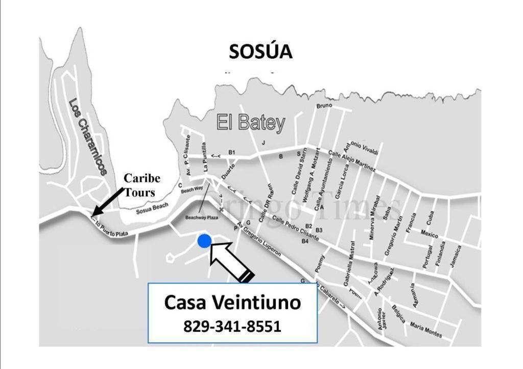 Casa Veintiuno Hotel Sosúa Buitenkant foto